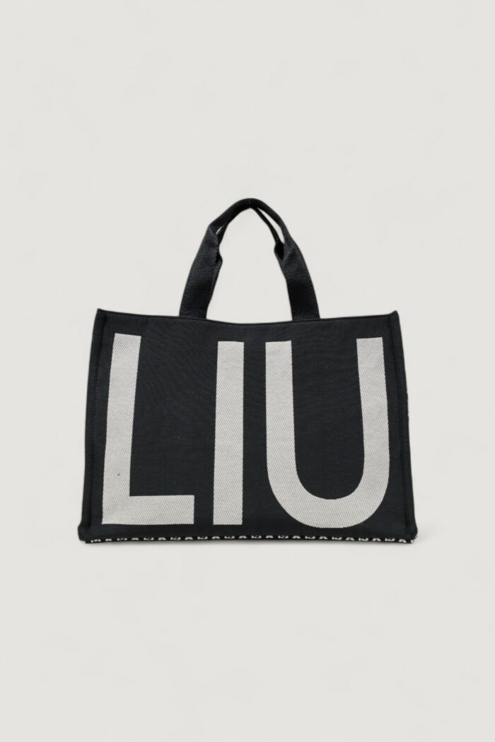 Borsa Liu-jo L TOTE MONOGRAM JACQUARD Nero