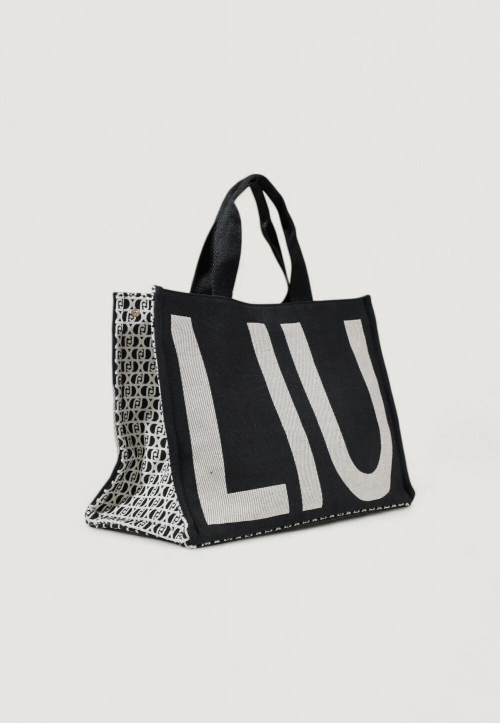 Borsa Liu-Jo L TOTE MONOGRAM JACQUARD Nero - Foto 2