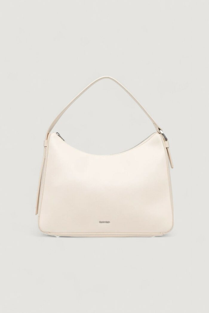 Borsa Calvin Klein CK SENSE MEDIUM SHOULDER Bianco