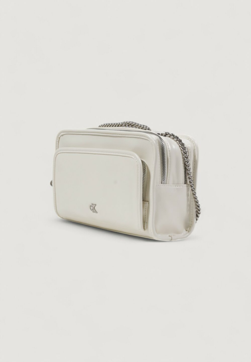 Borsa Calvin Klein UTILITY DBL ZIP CAMERA Bianco - Foto 3