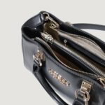 Borsa Guess EVELUNE GIRLFRIEND SATCHEL Nero - Foto 4