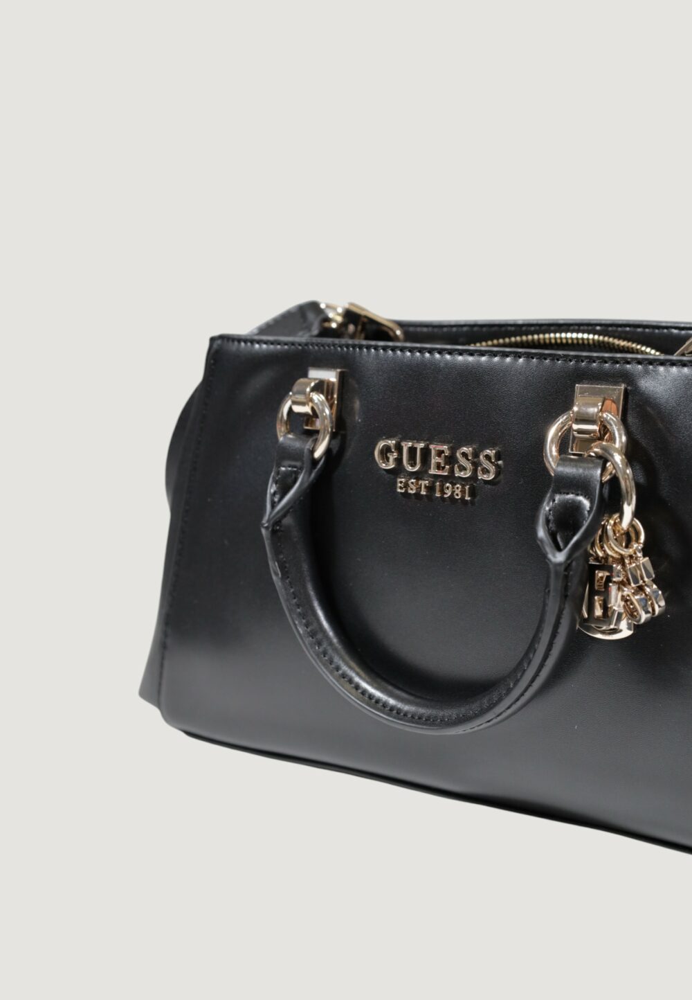 Borsa Guess EVELUNE GIRLFRIEND SATCHEL Nero - Foto 5