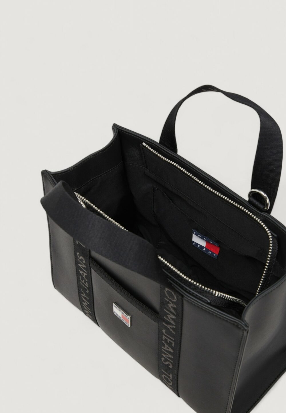 Borsa Tommy Hilfiger Jeans TJW DAILY ELEVATED MINI TOTE Nero - Foto 2