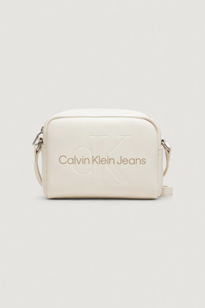 Borsa Calvin Klein SCULPTED CAMERA MONO Bianco