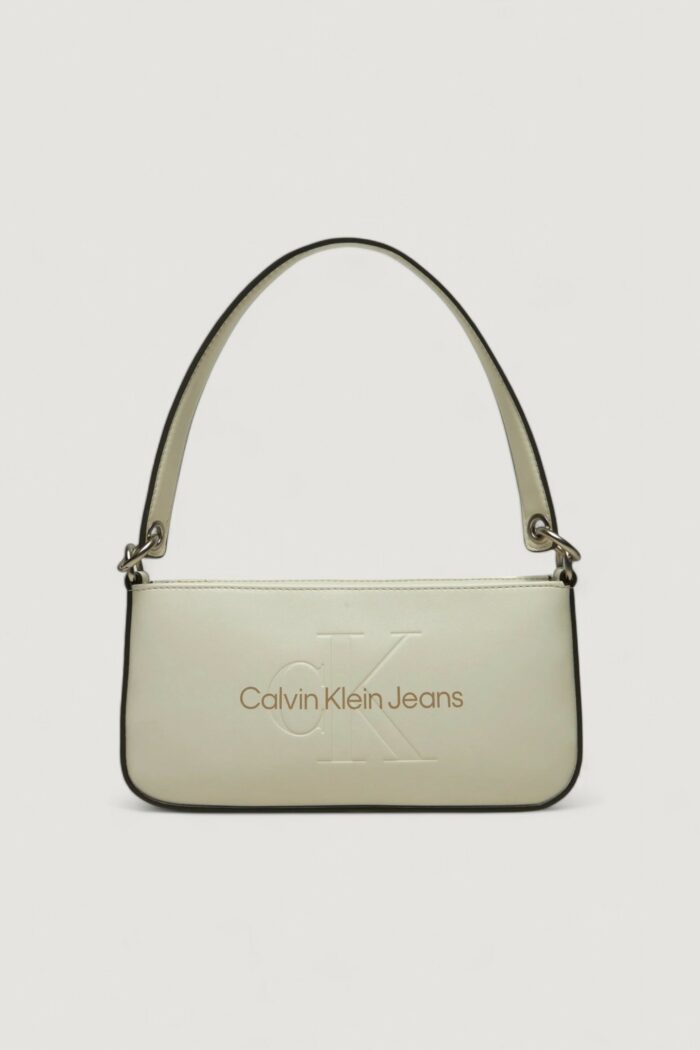 Borsa Calvin Klein SCULPTED SHOULDER POUCH25 MONO Bianco