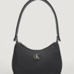 Borsa Calvin Klein Jeans SLEEK NYLON SHOULDERBAG Nero - Foto 1