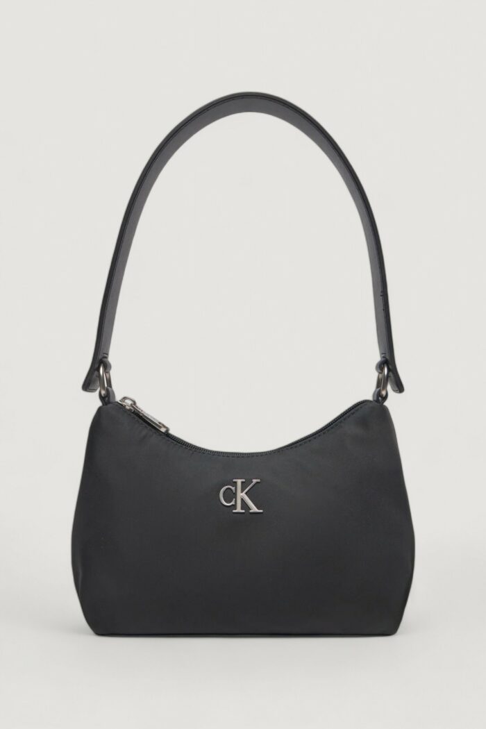 Borsa Calvin Klein SLEEK NYLON SHOULDERBAG Nero