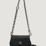 Borsa Calvin Klein MINIMAL MONOGRAM SHOULDER Nero - Foto 1