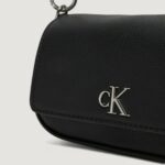 Borsa Calvin Klein MINIMAL MONOGRAM SHOULDER Nero - Foto 3