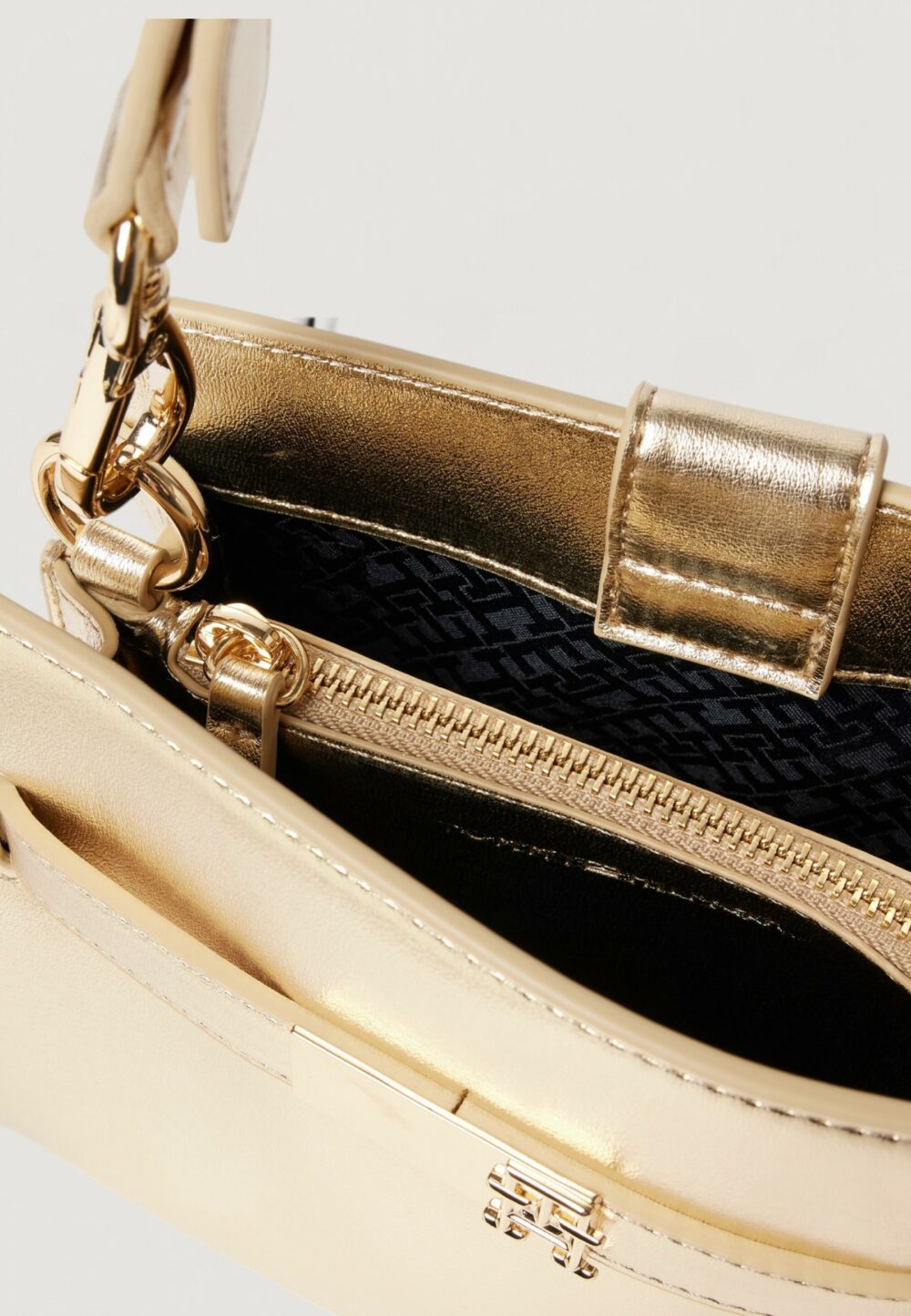 Borsa Tommy Hilfiger TH HERITAGE MINI SATCHEL GO Oro - Foto 3