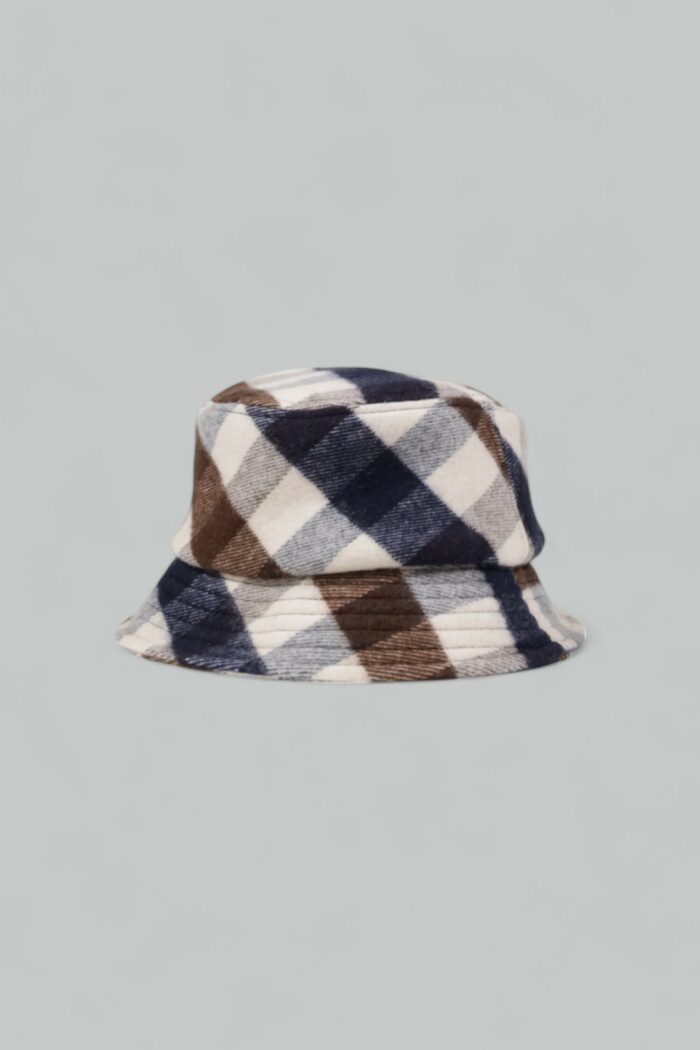 Cappello alla pescatora Aquascutum CLUB CHECK BUCKET HAT Beige – Bianco