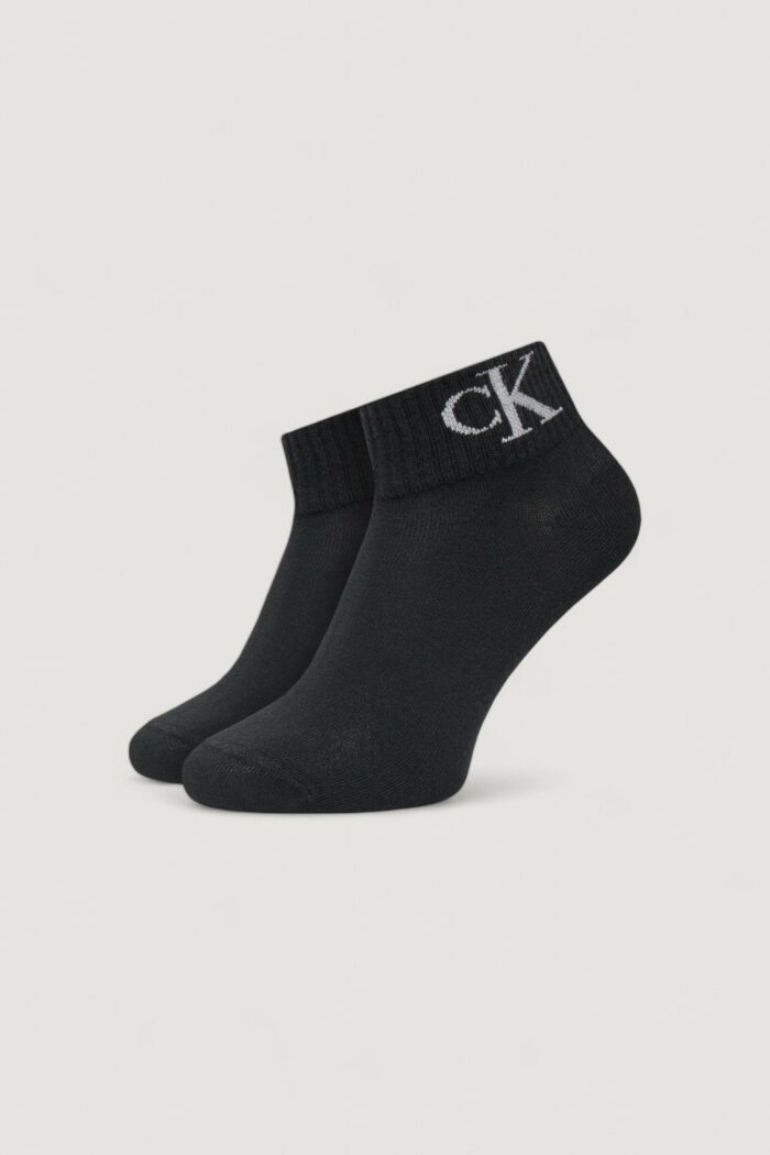 Calzini Calvin Klein QUARTER 2P MONOGRAM Nero