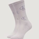 Calzini Calvin Klein SOCK 2P RUNFREE LOGO Lilla - Foto 2