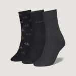 Calzini Calvin Klein SOCK 3P LUREX LOGO GI Nero - Foto 1