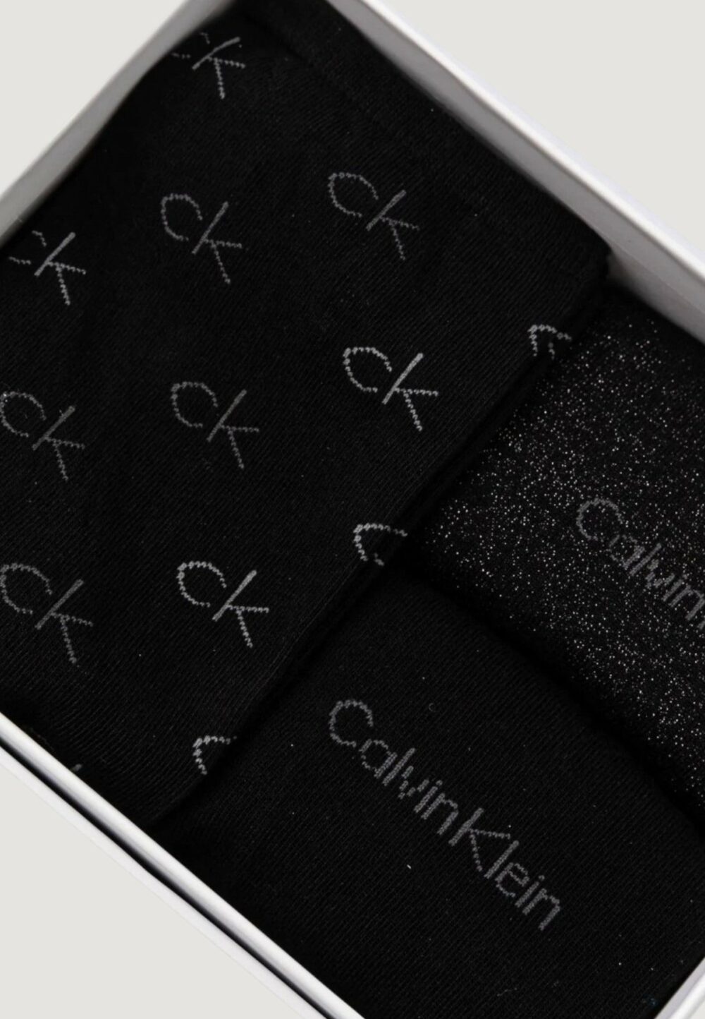 Calzini Calvin Klein SOCK 3P LUREX LOGO GI Nero - Foto 4