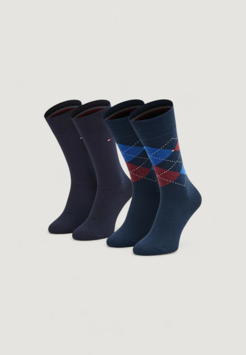 Calzini Lunghi Tommy Hilfiger SOCK CHECK Blu - Foto 1