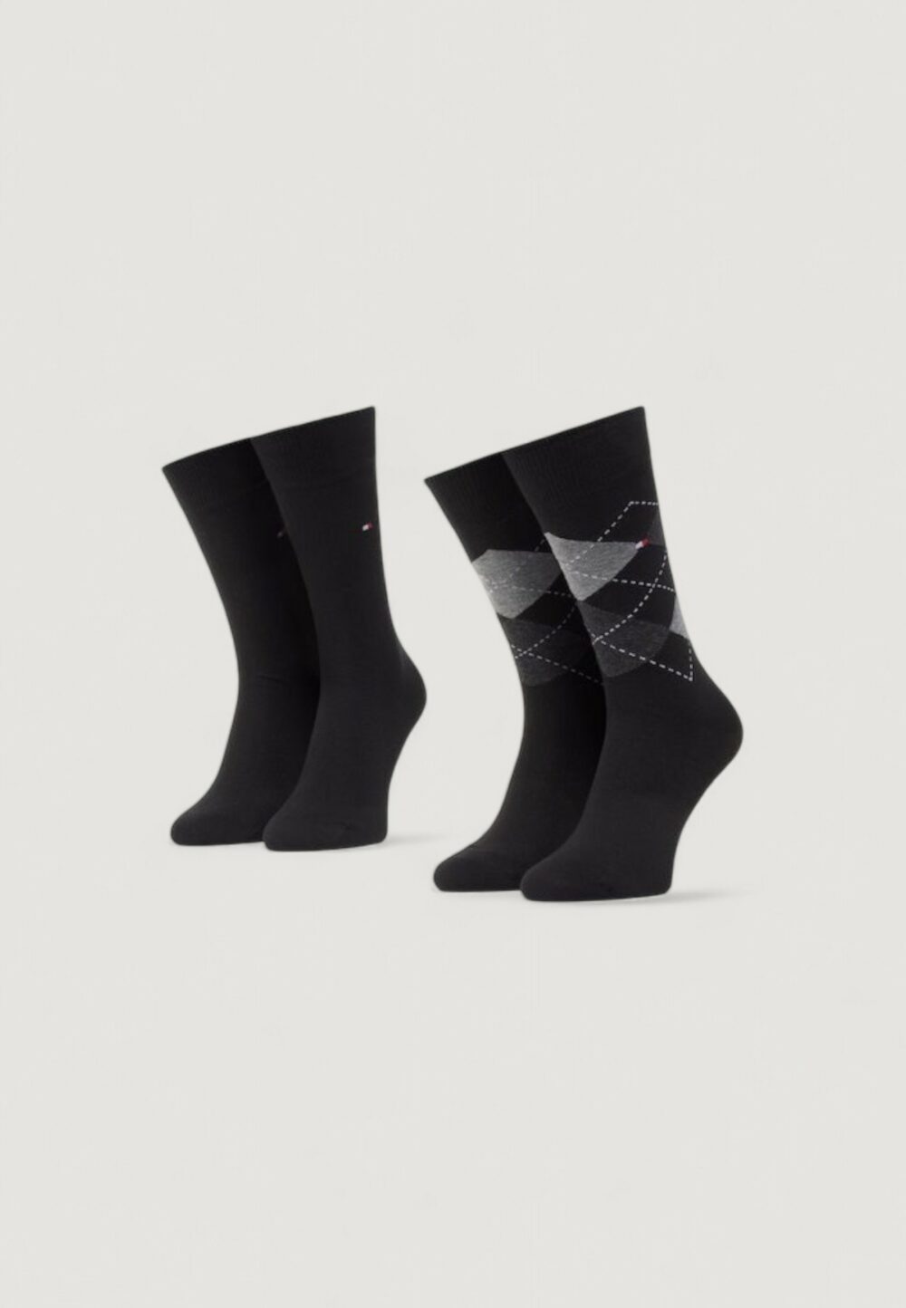 Calzini Lunghi Tommy Hilfiger SOCK CHECK Nero - Foto 1