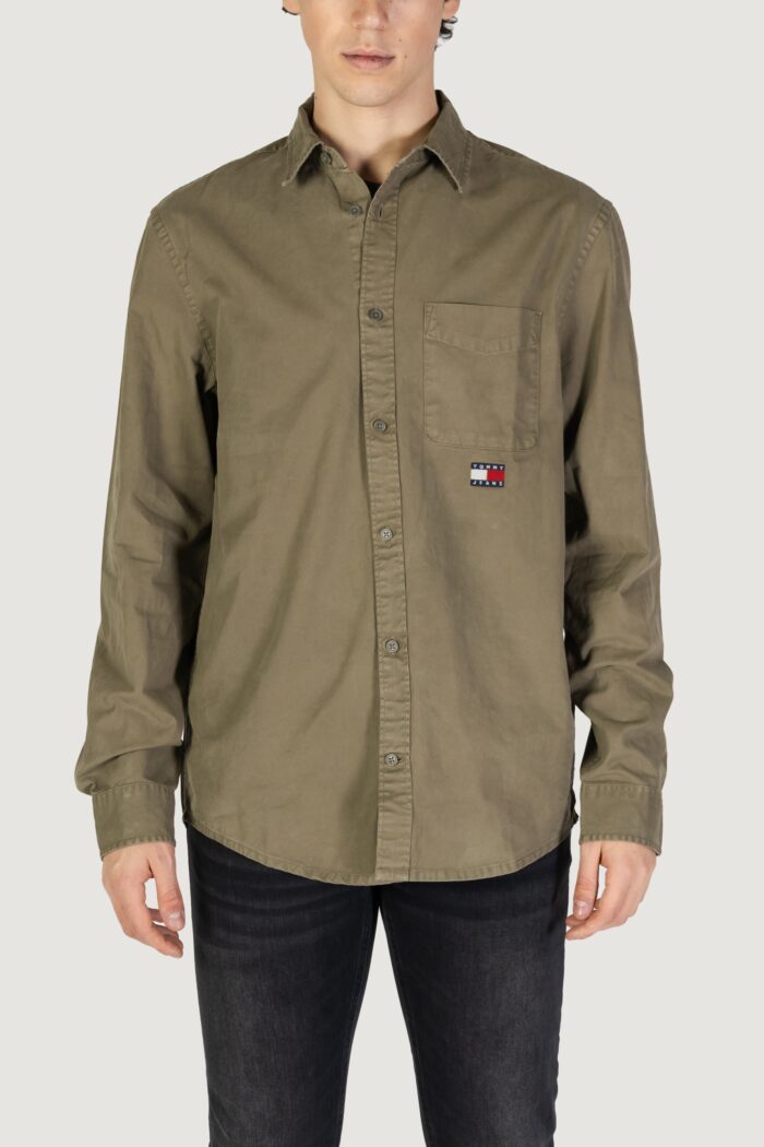 Camicia manica lunga Tommy Hilfiger TJM REG WASHED TWILL Verde