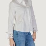 Camicia manica lunga Jacqueline de Yong JDYMIMI L/S CUTOUT SHIRT WVN Bianco - Foto 3