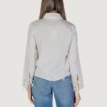 Camicia manica lunga Jacqueline de Yong JDYMIMI L/S CUTOUT SHIRT WVN Bianco - Foto 4