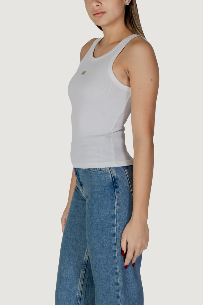 Canotta Calvin Klein WOVEN LABEL RIB TANK Bianco