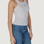 Canotta Calvin Klein Jeans WOVEN LABEL RIB TANK Bianco - Foto 3