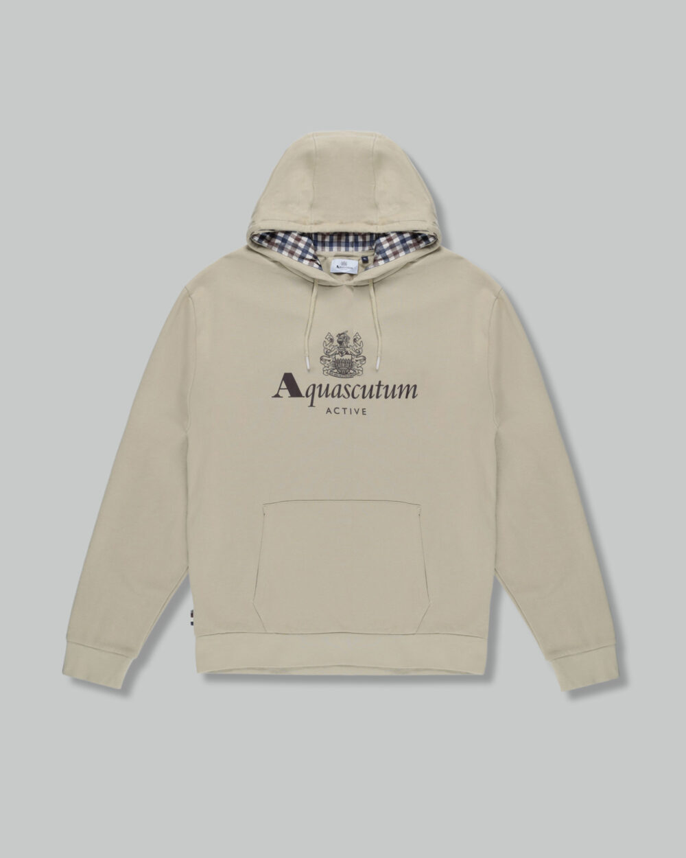 Felpa con cappuccio Aquascutum ACTIVE BIG LOGO HOODIE Beige - Foto 1