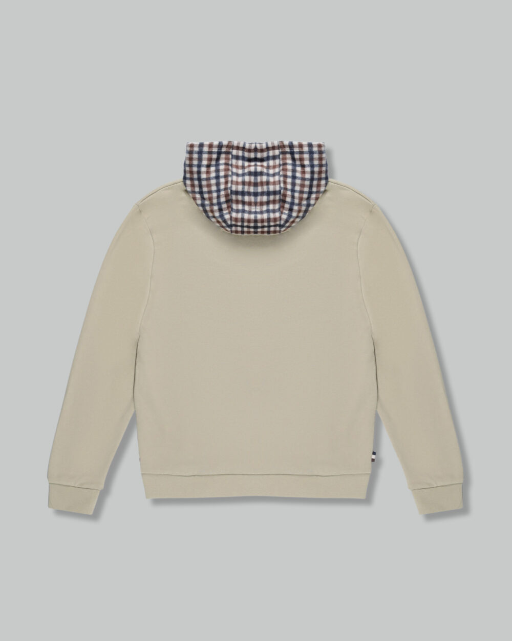 Felpa con cappuccio Aquascutum ACTIVE CLUB CHECK FZ MERINO HOODIE Beige - Foto 2