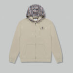 Felpa con cappuccio Aquascutum ACTIVE CLUB CHECK FZ MERINO HOODIE Beige - Foto 1