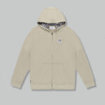 Felpa con cappuccio Aquascutum ACTIVE PATCH FZ RAGLAN HOODIE Beige - Foto 1