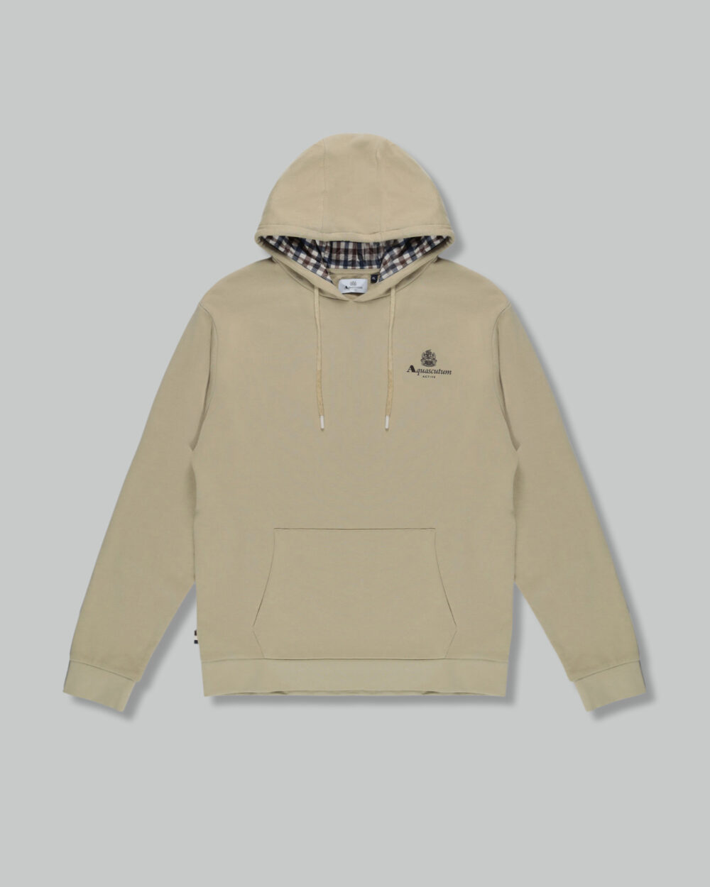 Felpa con cappuccio Aquascutum ACTIVE SMALL LOGO HOODIE Beige - Foto 1