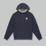 Felpa con cappuccio Aquascutum ACTIVE PATCH FZ RAGLAN HOODIE Blu - Foto 1