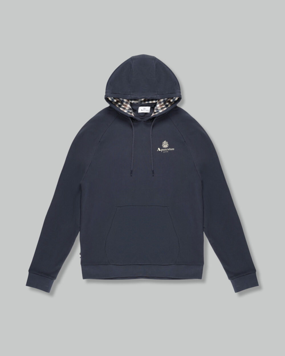 Felpa con cappuccio Aquascutum ACTIVE SMALL LOGO RAGLAN HOODIE Blu - Foto 1