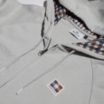 Felpa con cappuccio Aquascutum ACTIVE PATCH FZ RAGLAN HOODIE Grigio - Foto 3