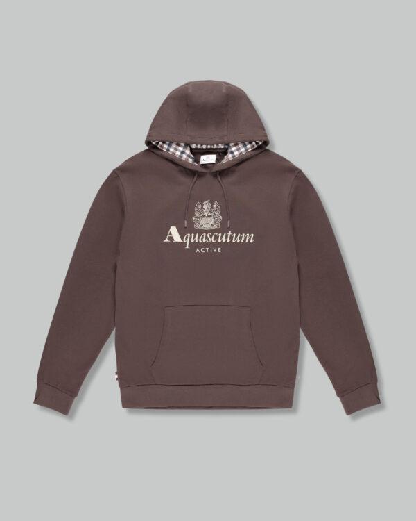 Felpa con cappuccio Aquascutum ACTIVE BIG LOGO HOODIE Marrone - Foto 1