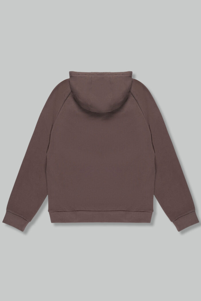 Felpa con cappuccio Aquascutum ACTIVE PATCH FZ RAGLAN HOODIE Marrone