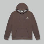 Felpa con cappuccio Aquascutum ACTIVE SMALL LOGO FZ HOODIE Marrone - Foto 1