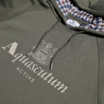 Felpa con cappuccio Aquascutum ACTIVE BIG LOGO RAGLAN HOODIE Verde Oliva - Foto 4