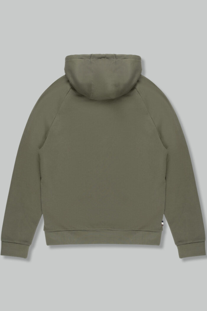 Felpa con cappuccio Aquascutum ACTIVE SMALL LOGO RAGLAN HOODIE Verde Oliva