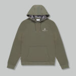 Felpa con cappuccio Aquascutum ACTIVE SMALL LOGO RAGLAN HOODIE Verde Oliva - Foto 2