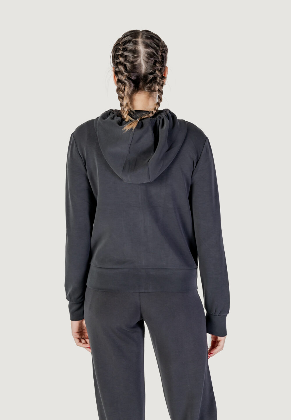 Felpa con cappuccio Guess Active OLYMPE FULL ZIP Nero - Foto 4