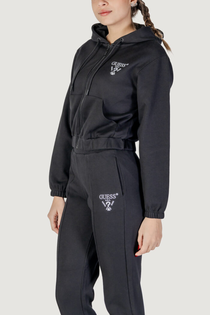 Felpa con cappuccio Guess Active ROBERTA FULL ZIP Nero