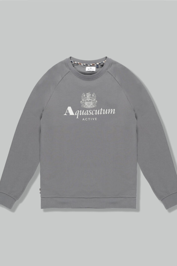 Felpa senza cappuccio Aquascutum ACTIVE BIG LOGO RAGLAN Antracite