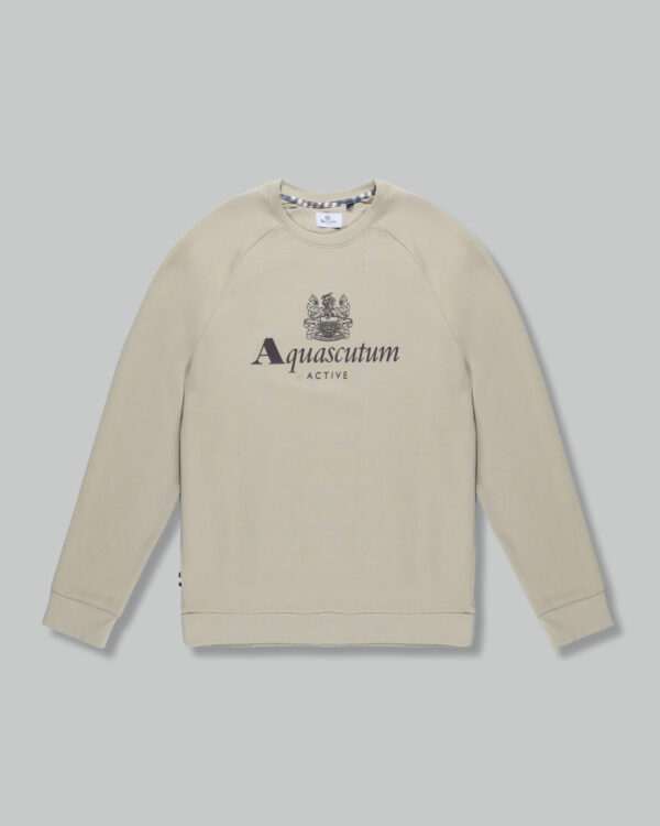 Felpa senza cappuccio Aquascutum ACTIVE BIG LOGO RAGLAN Beige - Foto 1