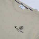 Felpa senza cappuccio Aquascutum ACTIVE SMALL LOGO CREWNECK Beige - Foto 3