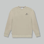 Felpa senza cappuccio Aquascutum ACTIVE SMALL LOGO CREWNECK Beige - Foto 1