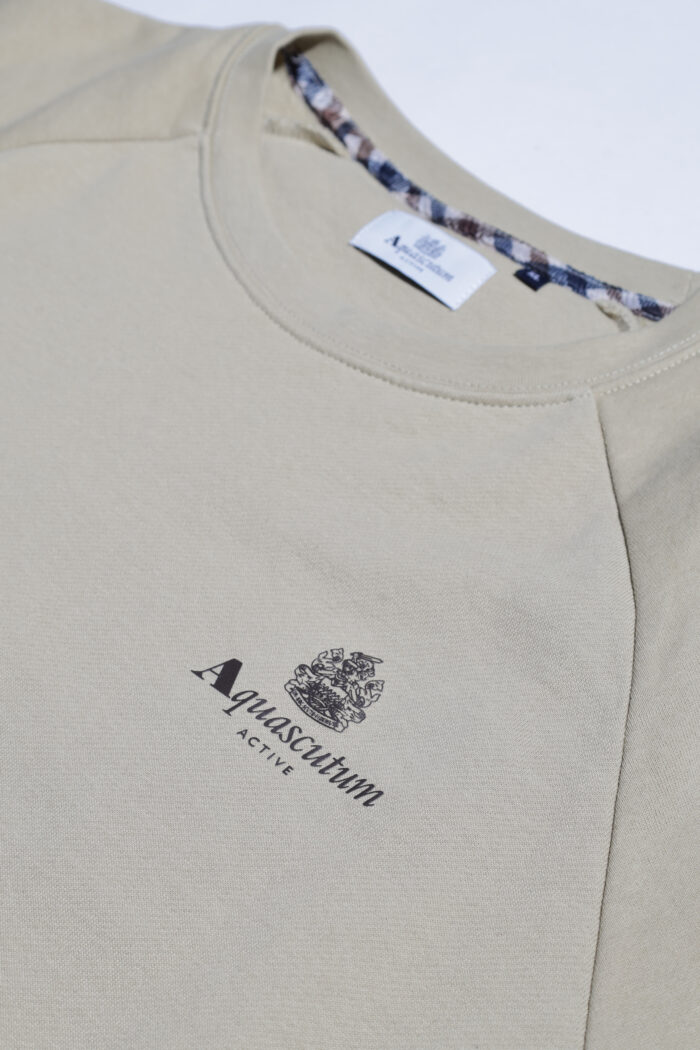 Felpa senza cappuccio Aquascutum ACTIVE SMALL LOGO RAGLAN Beige