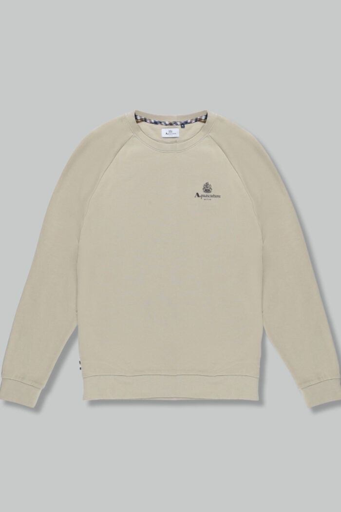 Felpa senza cappuccio Aquascutum ACTIVE SMALL LOGO RAGLAN Beige