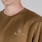 Felpa senza cappuccio Aquascutum ACTIVE SMALL LOGO CREWNECK Beige scuro - Foto 4