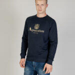 Felpa senza cappuccio Aquascutum ACTIVE BIG LOGO RAGLAN Blu - Foto 3